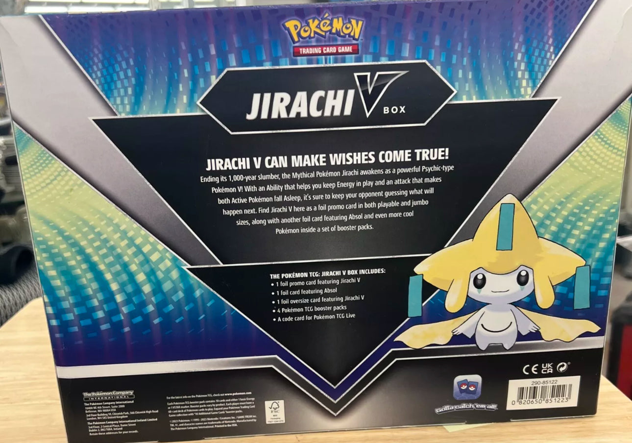 Pokenmon Jirachi V Collection Box w/ Black Star Promo Card New Sealed