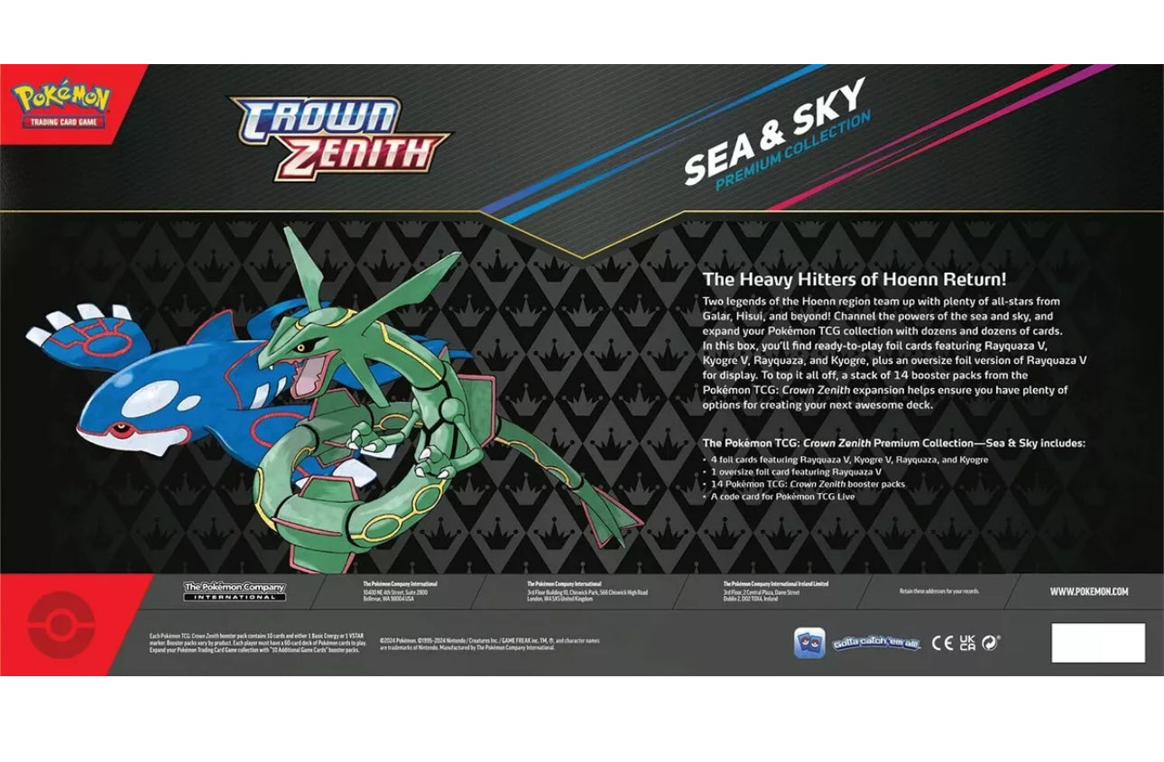 Pokemon Crown Zenith Premium Sea Sky Collection Sams Club Exclusive