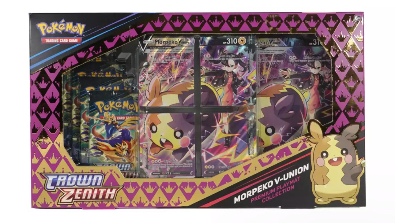 Pokemon Crown Zenith Morpeko V-Union Playmat Premium Collection Box