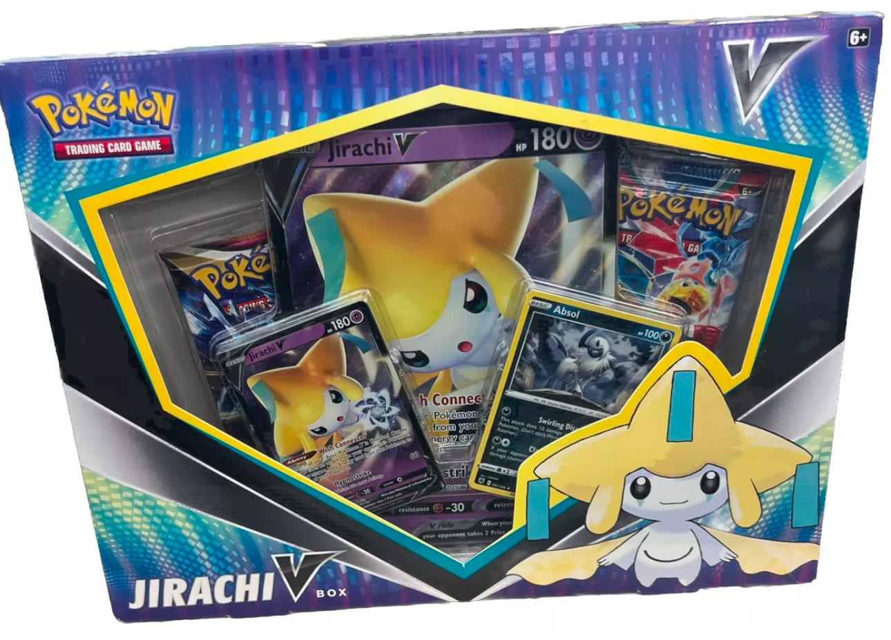 Pokenmon Jirachi V Collection Box w/ Black Star Promo Card New Sealed