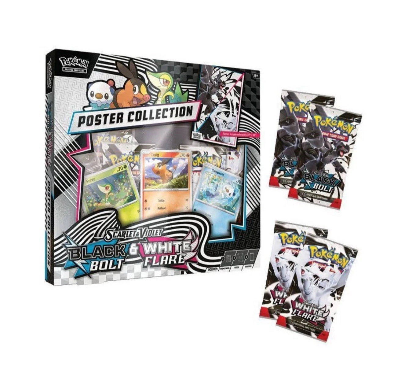 Black Bolt And White Flare Unova Poster Collection Box