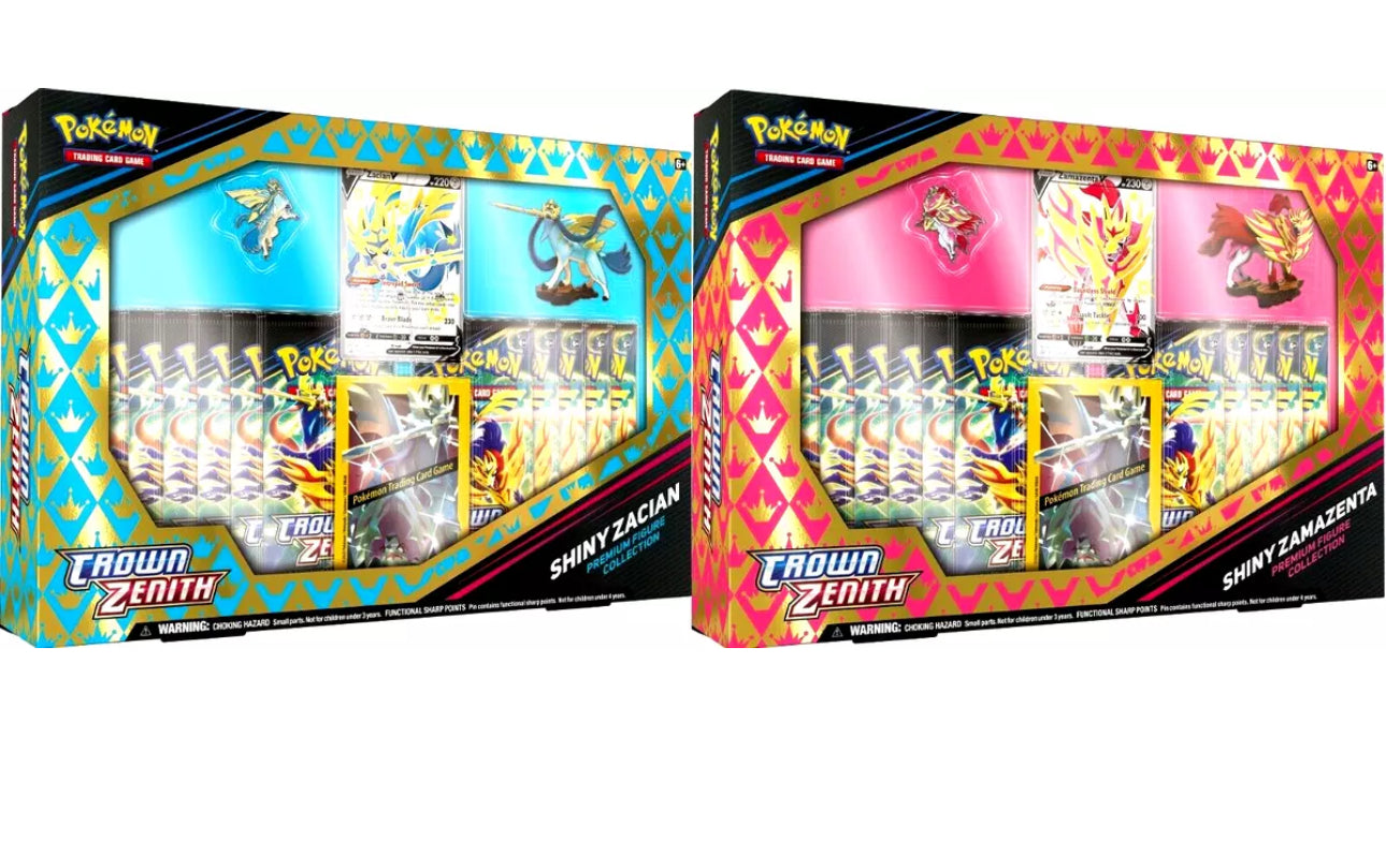 Pokemon Crown Zenith Premium Figure Collection Box | Zacian & Zamazenta