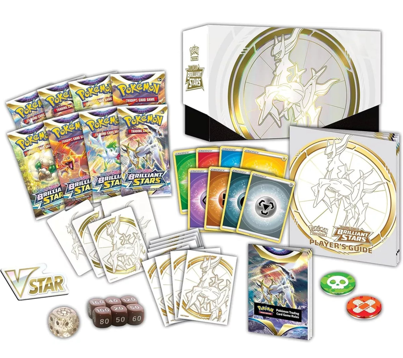 Pokemon TCG Sword & Shield Brilliant Stars Elite Trainer Box ETB Factory Sealed