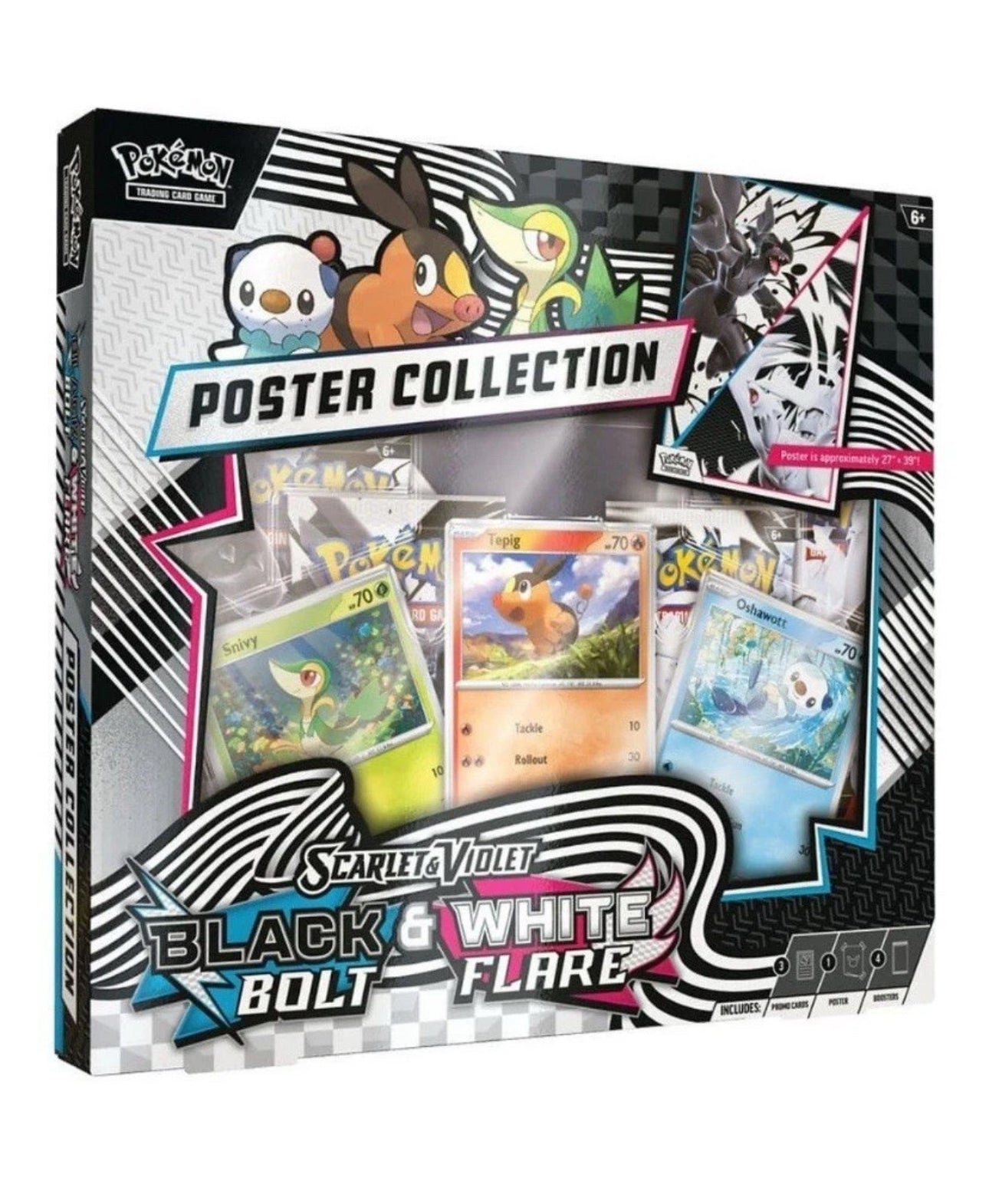 Black Bolt And White Flare Unova Poster Collection Box